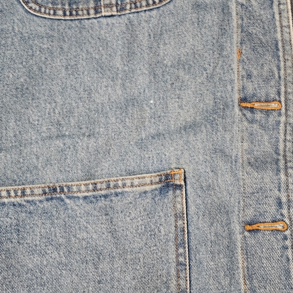 Rare 80s Avenue Blues Long Denim Chore Jacket Made in Hong Kong | Plus Size